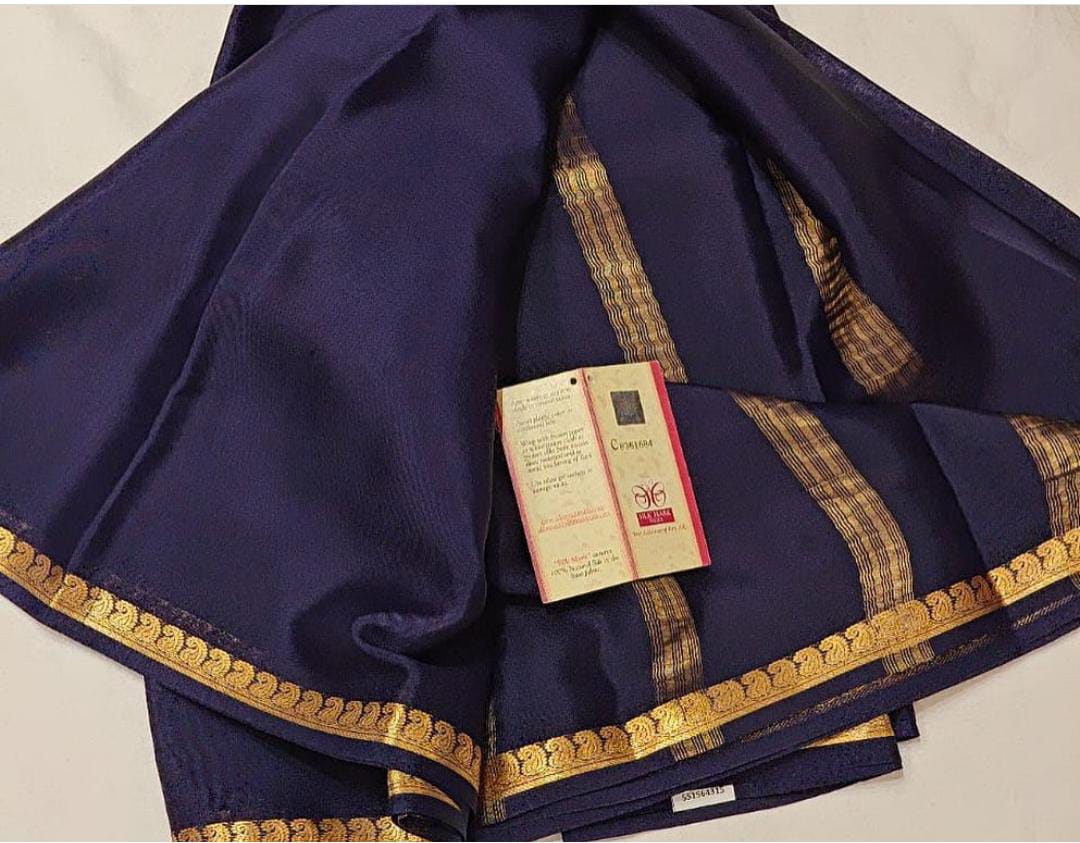 Mysore Silk Saree For Women's With Blouse Piece - ANIBEY