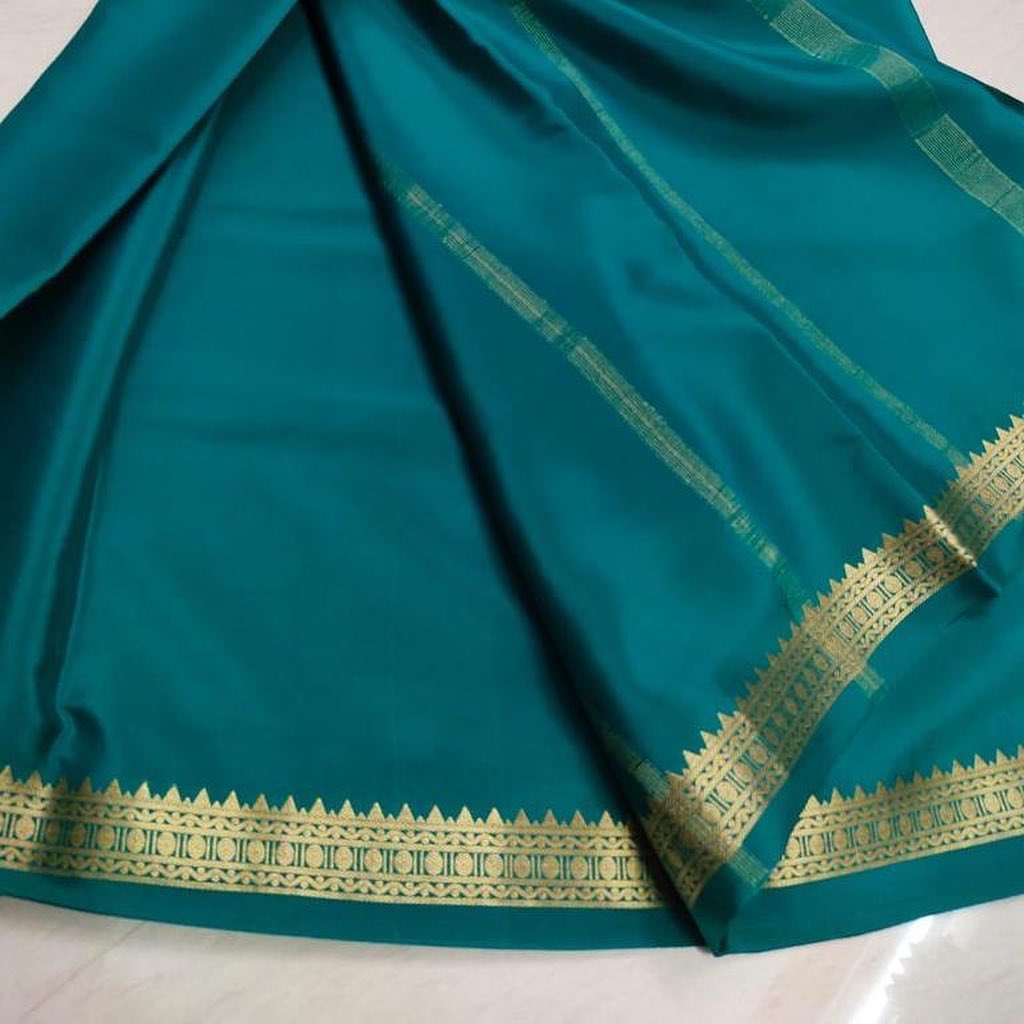 Mysore Silk Saree For Women's With Blouse Piece - ANIBEY