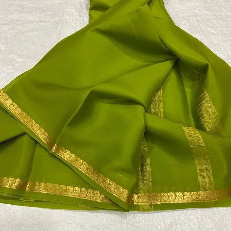 Mysore Silk Saree For Women's With Blouse Piece - ANIBEY