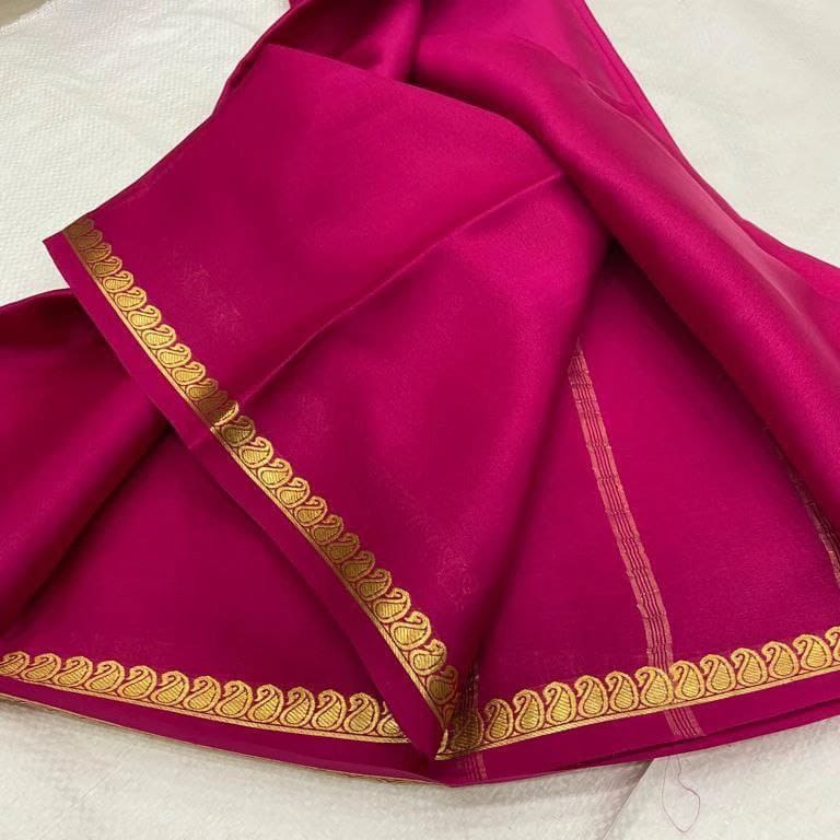 Mysore Silk Saree For Women's With Blouse Piece - ANIBEY