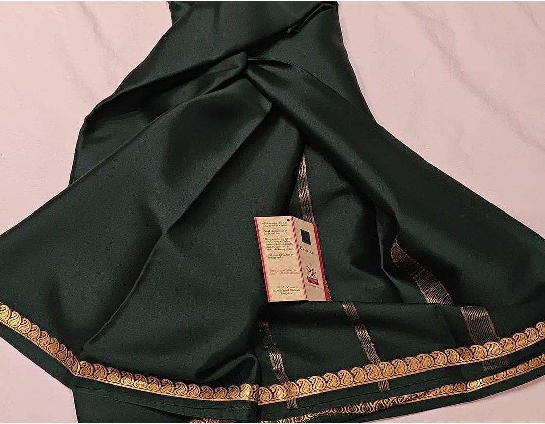 Mysore Silk Saree For Women's With Blouse Piece - ANIBEY