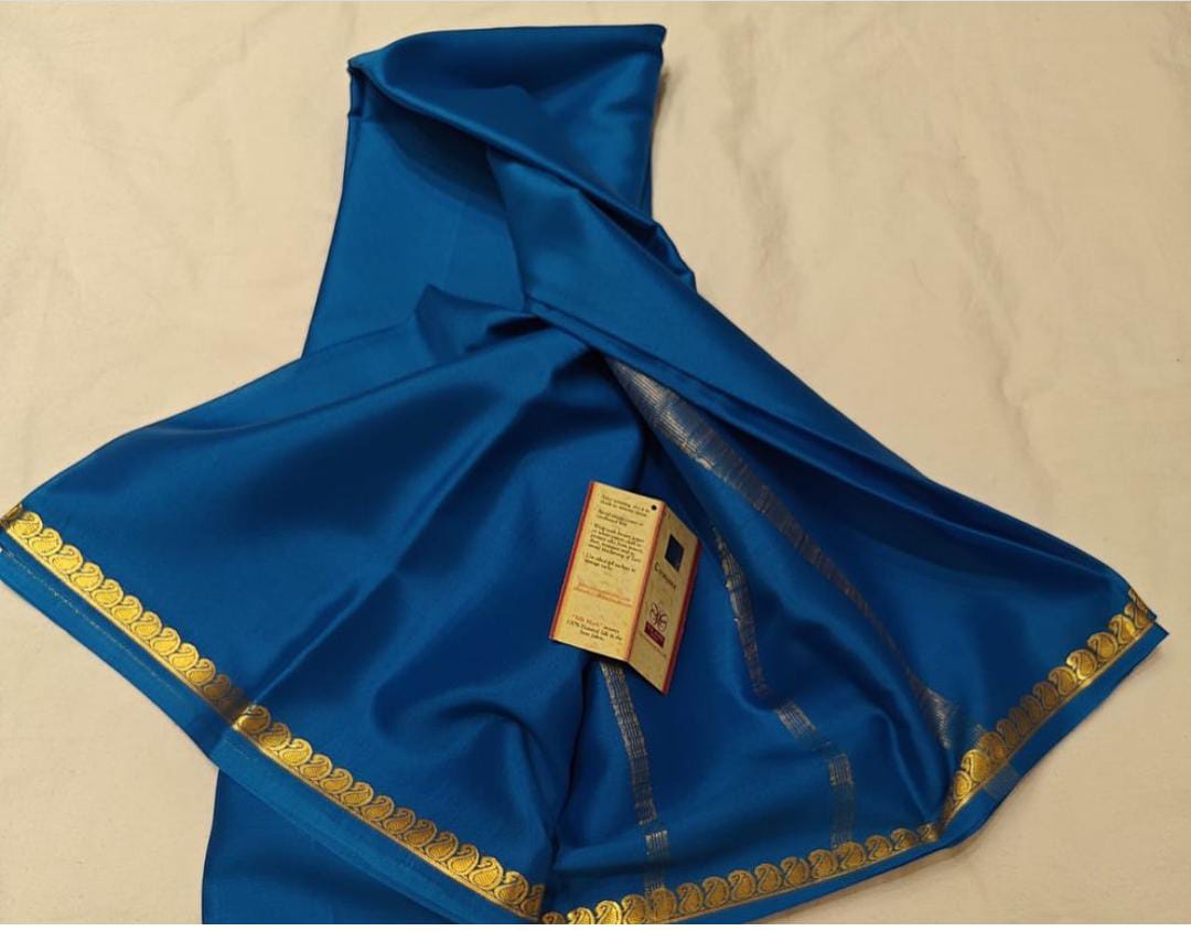 Mysore Silk Saree For Women's With Blouse Piece - ANIBEY