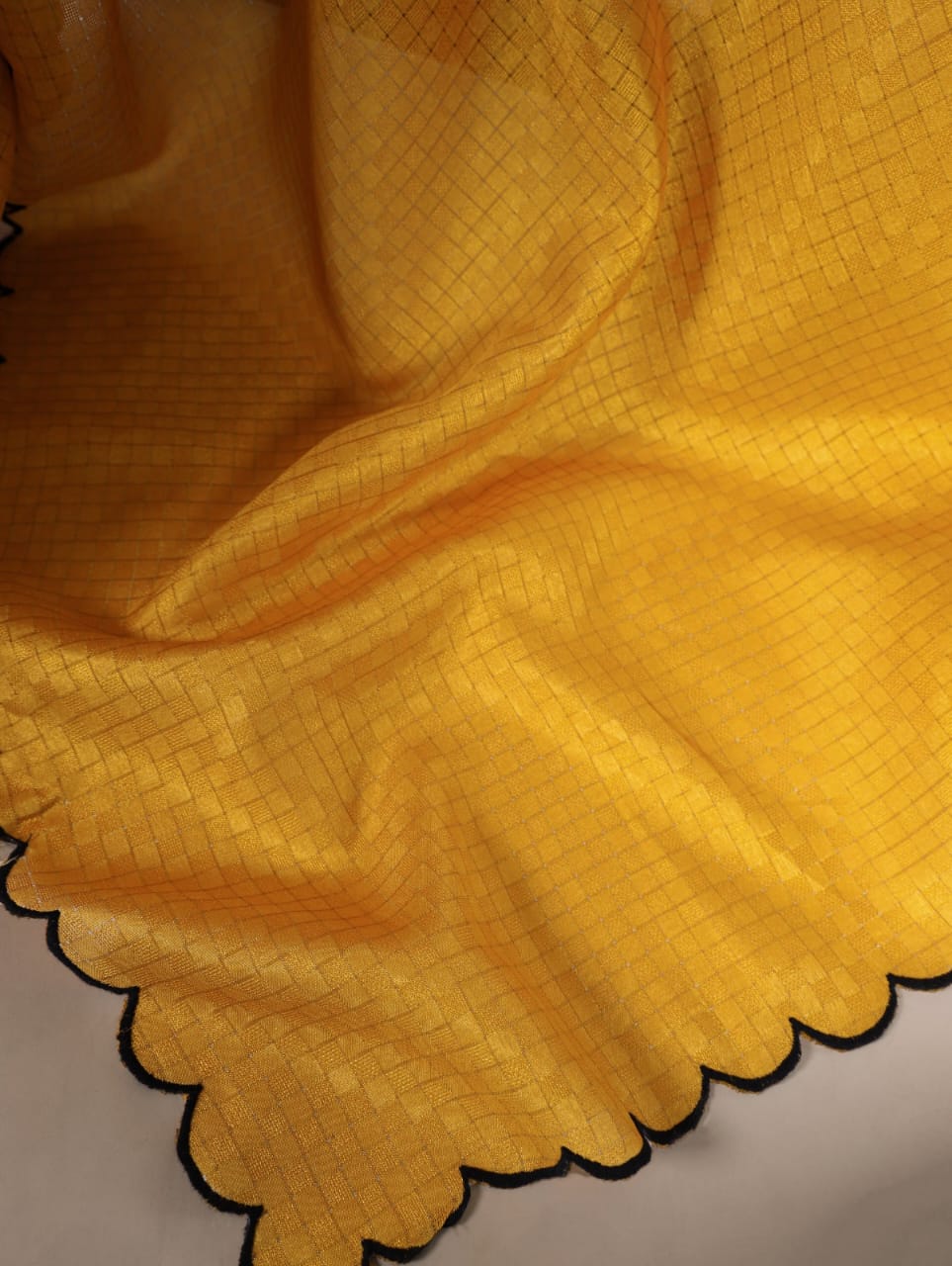 Aglow BLACk Color Gadwall Chex Arca Work Blouse(Stitched) - ANIBEY