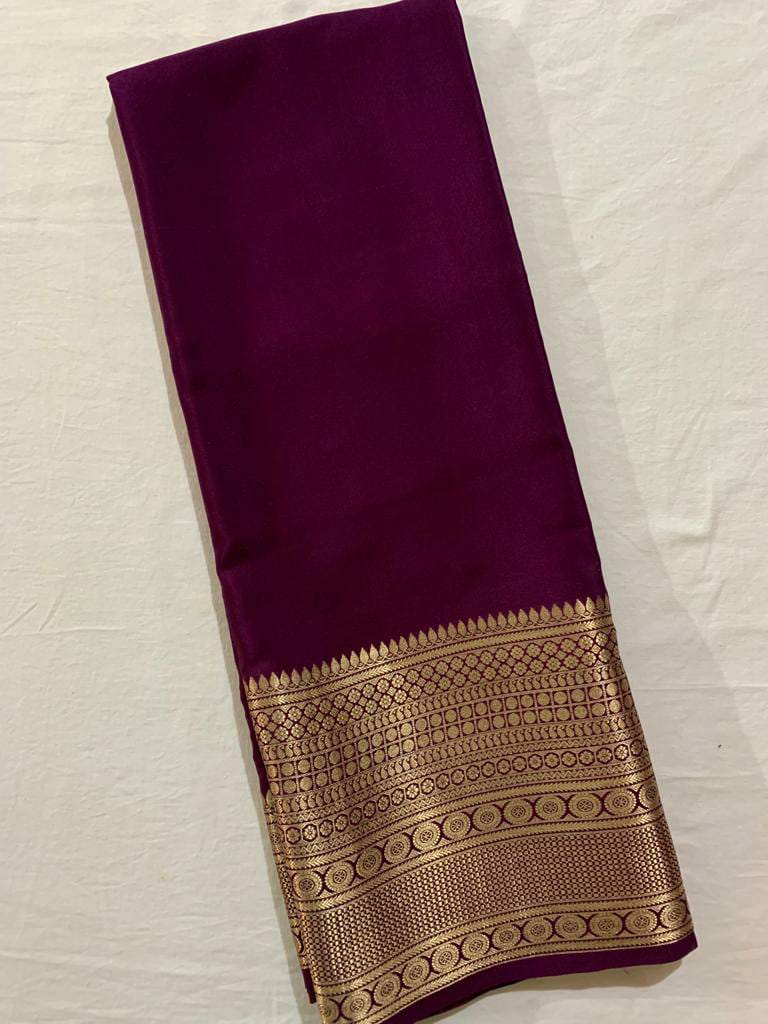 Semi-Mysore silk sarees {CHIIFON SAREE ) - ANIBEY