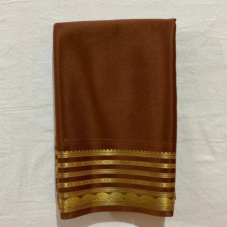 Semi-Mysore silk sarees {CHIIFON SAREE ) - ANIBEY