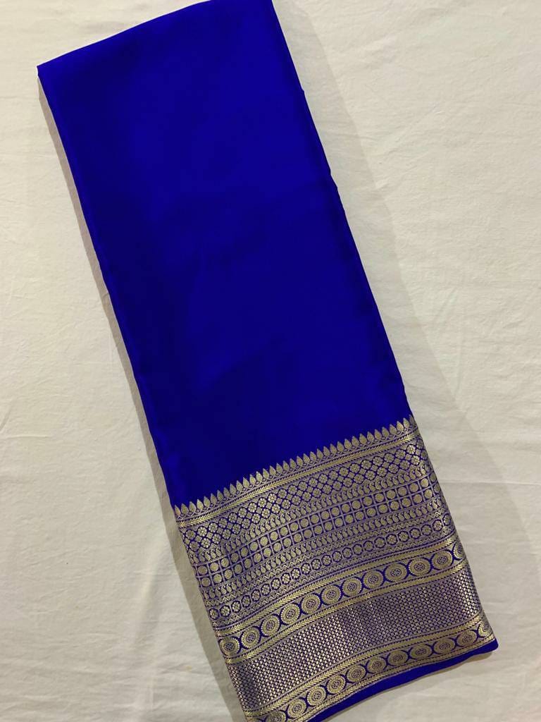 Semi-Mysore silk sarees {CHIIFON SAREE ) - ANIBEY