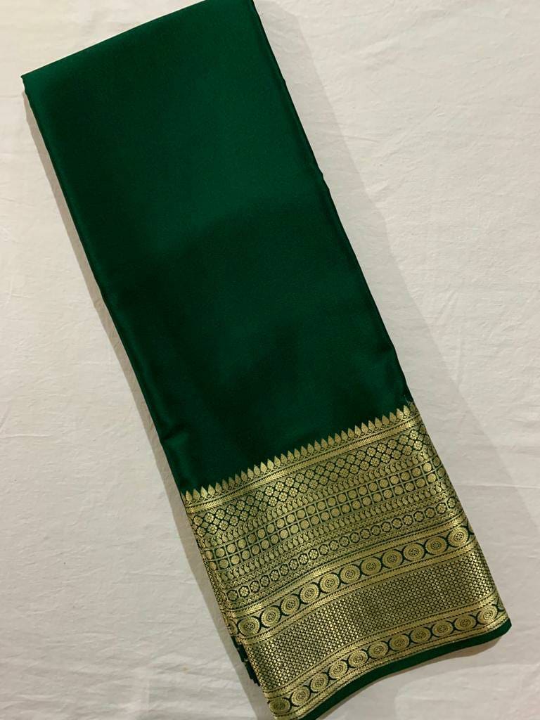 Semi-Mysore silk sarees {CHIIFON SAREE ) - ANIBEY