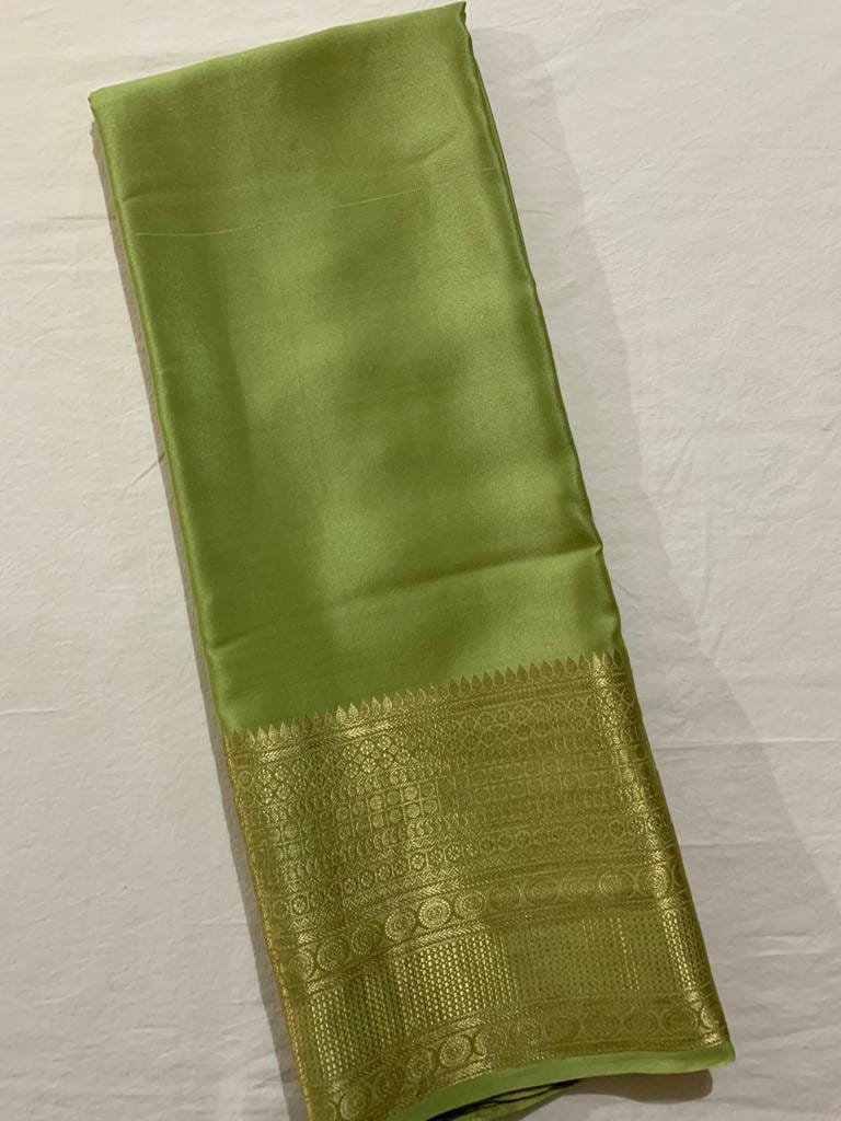Semi-Mysore silk sarees {CHIIFON SAREE ) - ANIBEY