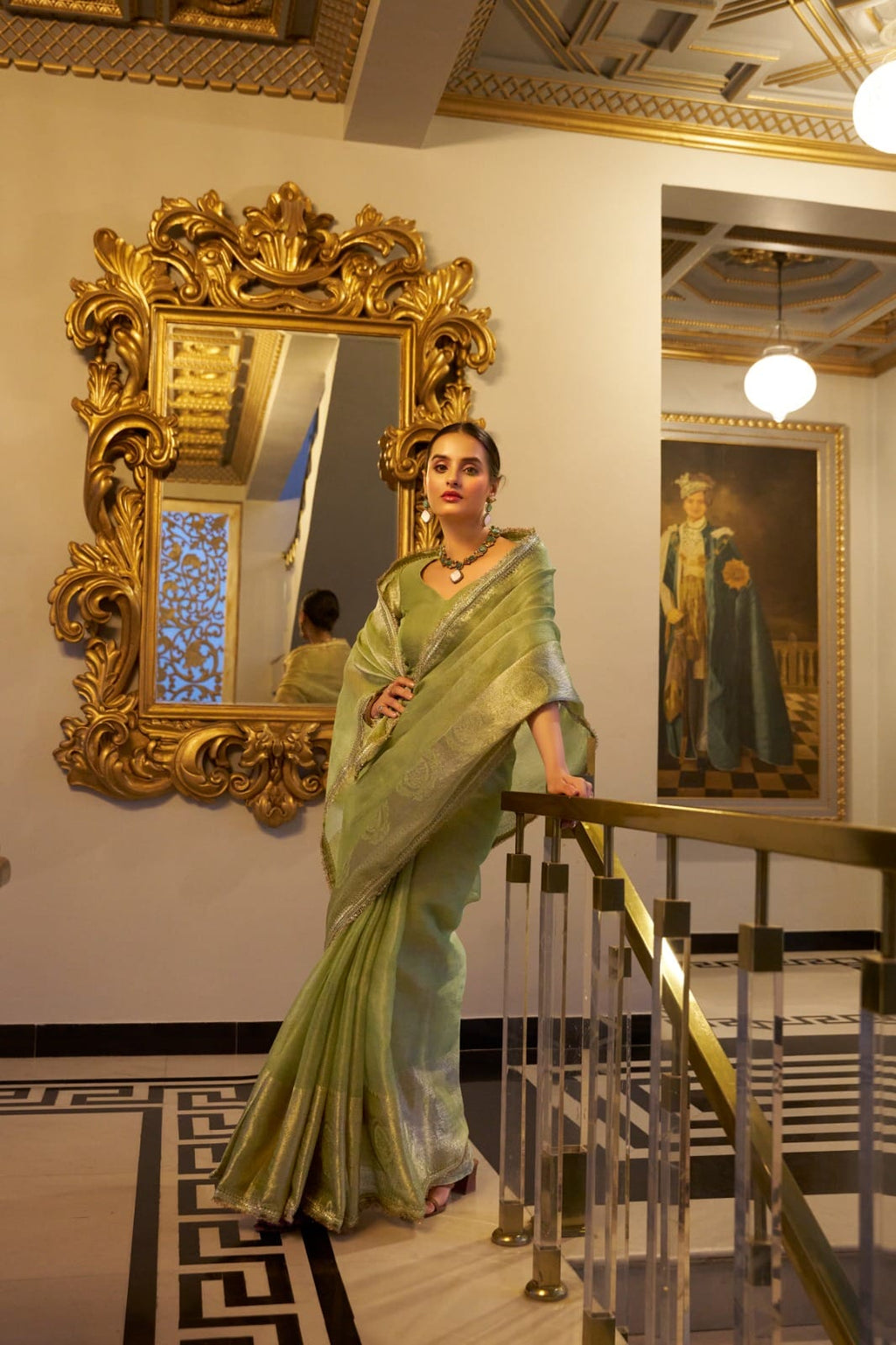 Buy Mitera Zari Woven Floral Organza Saree - Sarees for - ANIBEY