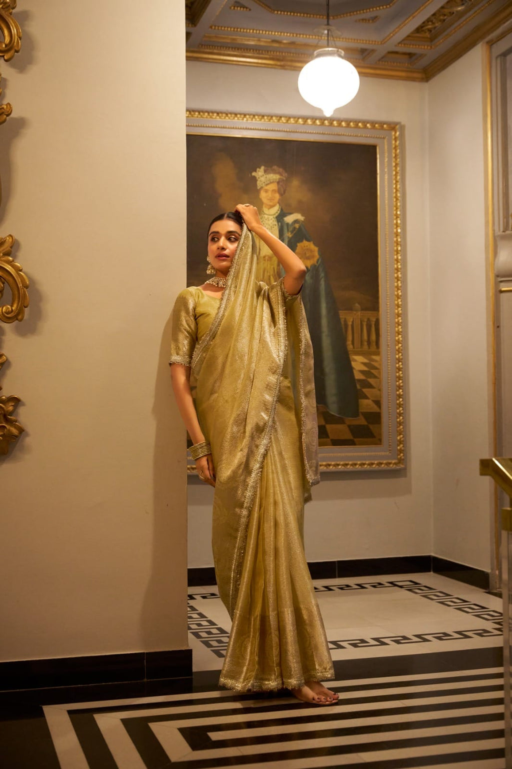 Buy Mitera Zari Woven Floral Organza Saree - Sarees for - ANIBEY