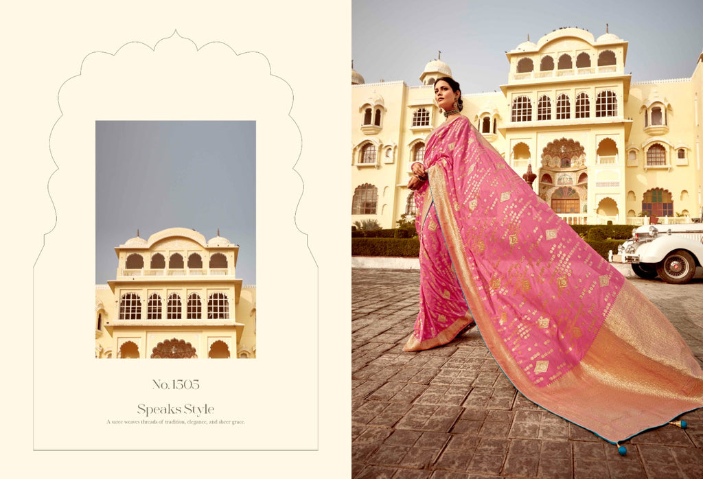 Sweet Green Woven Banarasi Designer Silk Saree With Blouse - ANIBEY