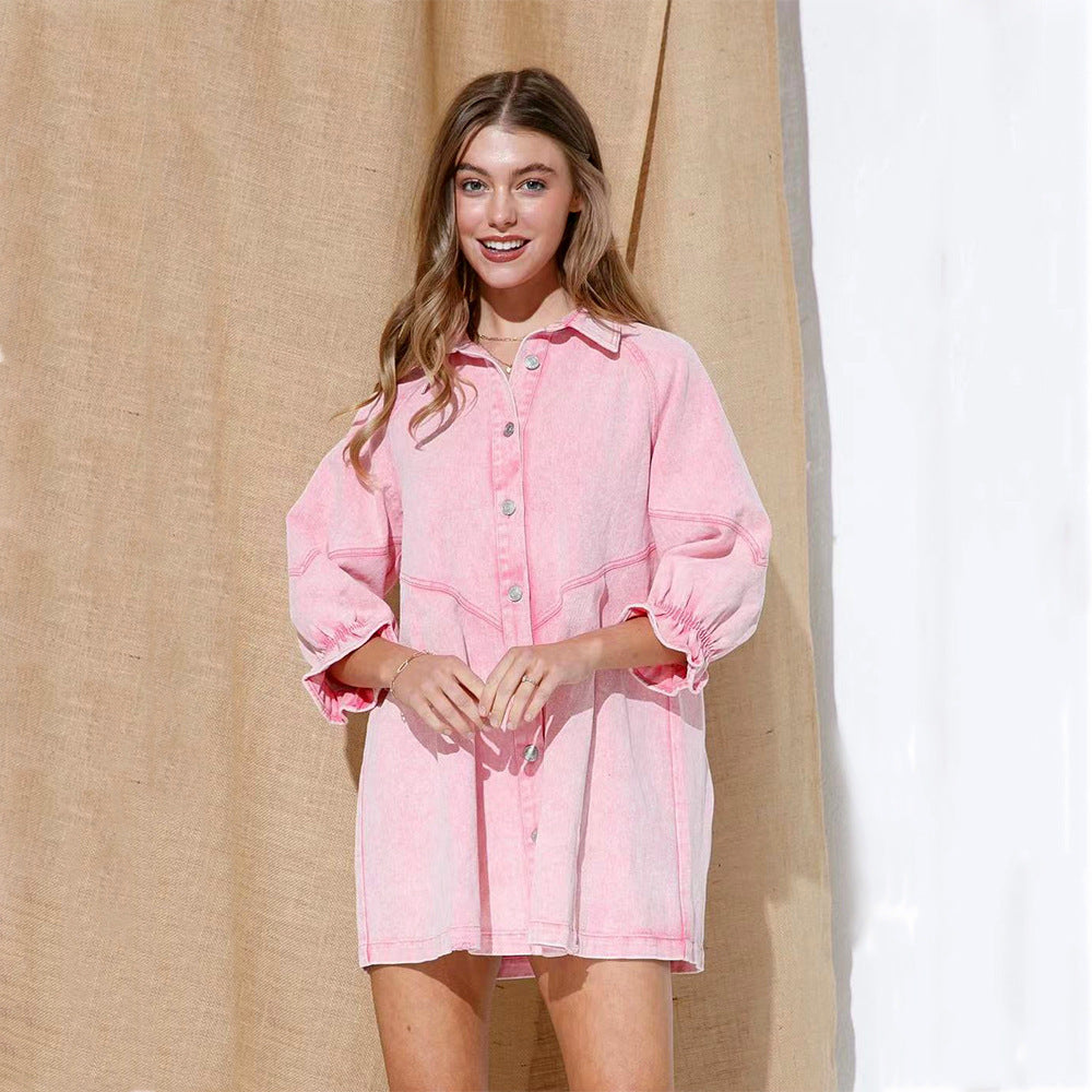 Women's Fashion Loose Lantern Sleeve Shirt - ANIBEY