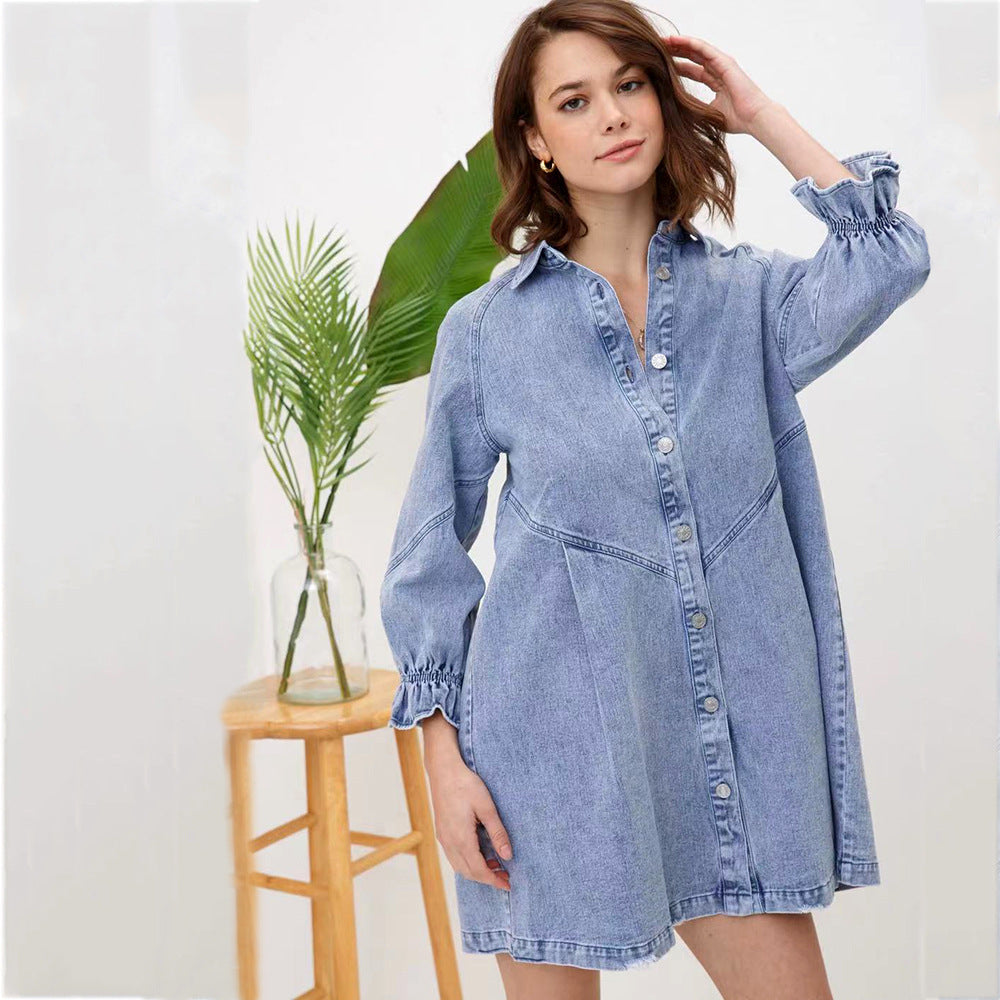Women's Fashion Loose Lantern Sleeve Shirt - ANIBEY