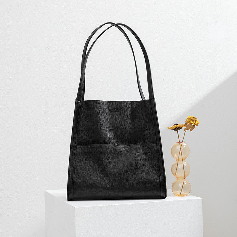 Leather Tote Large Capacity Shoulder Bag - ANIBEY