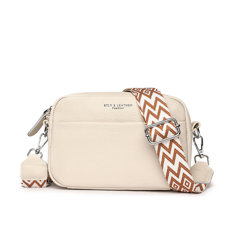 Fashion Shoulder Crossbody Bags With Rhombus Embroidered Wide Shoulder Strap Cute Small Square Bag Women - ANIBEY