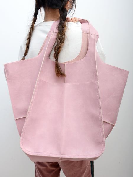 Simple Big Bag Soft Leather Large Capacity Shoulder Hand-held Tote - ANIBEY