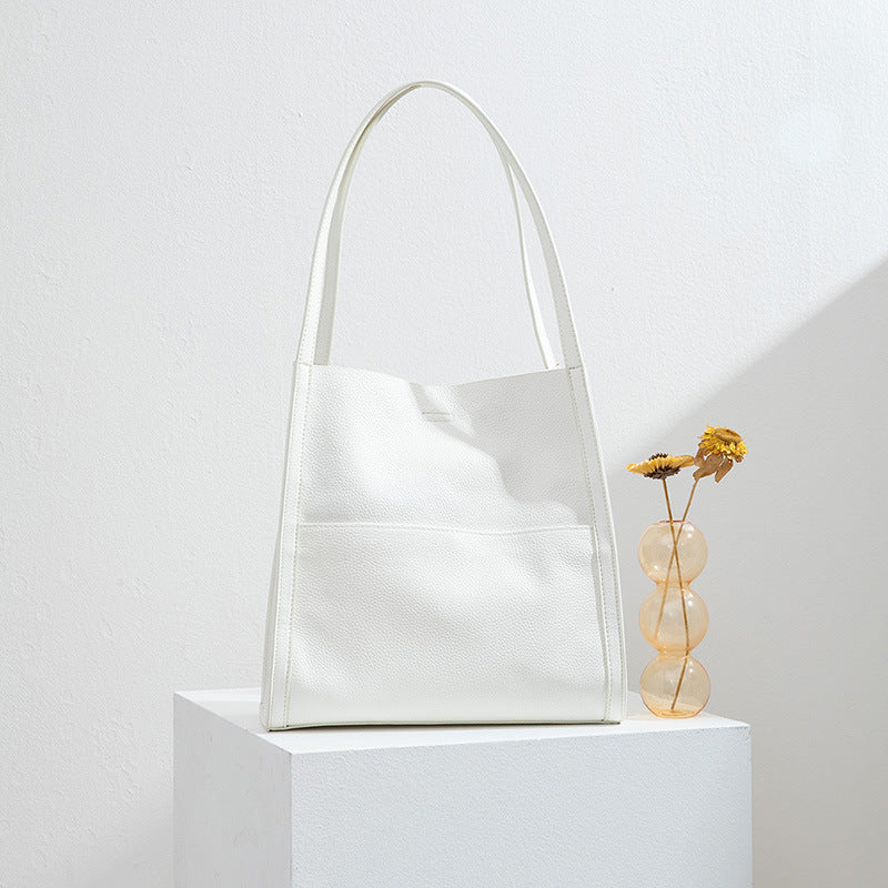 Leather Tote Large Capacity Shoulder Bag - ANIBEY