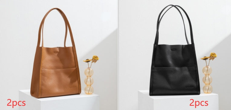 Leather Tote Large Capacity Shoulder Bag - ANIBEY