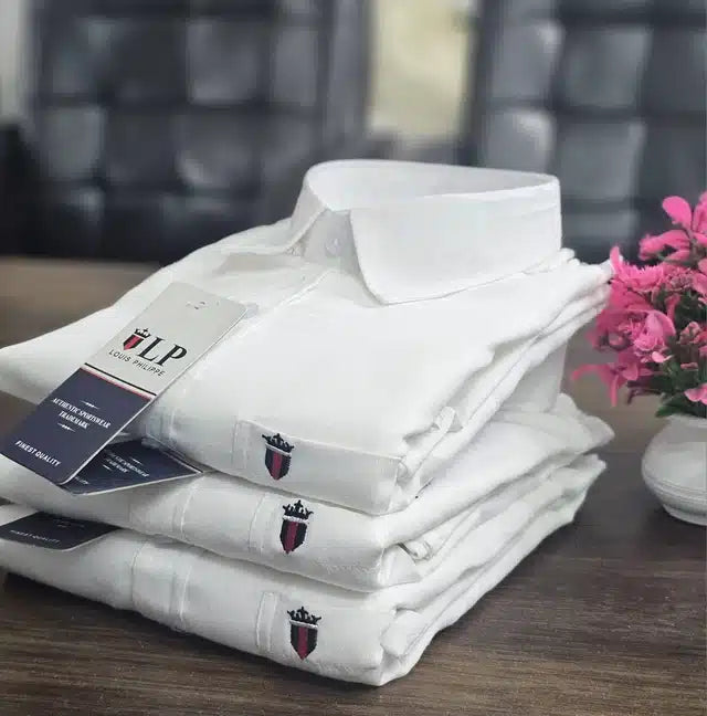 Cotton Shirt for Men (White, M) - ANIBEY