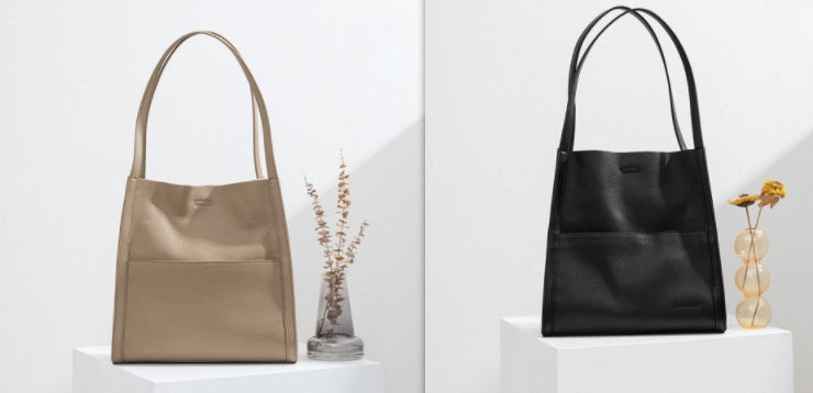 Leather Tote Large Capacity Shoulder Bag - ANIBEY