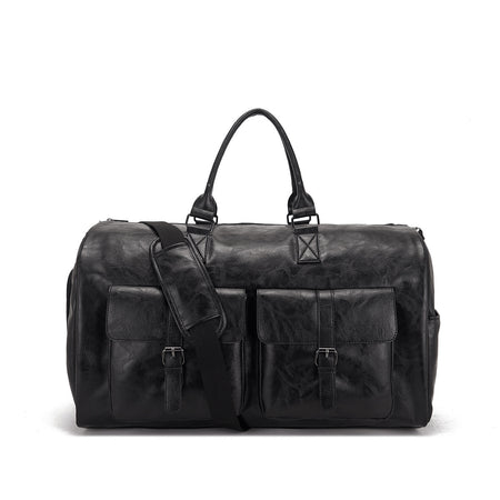 Travel Convenient Portable Garment Bag PU Leather Luggage Bag - ANIBEY