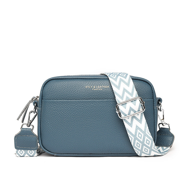 Fashion Shoulder Crossbody Bags With Rhombus Embroidered Wide Shoulder Strap Cute Small Square Bag Women - ANIBEY