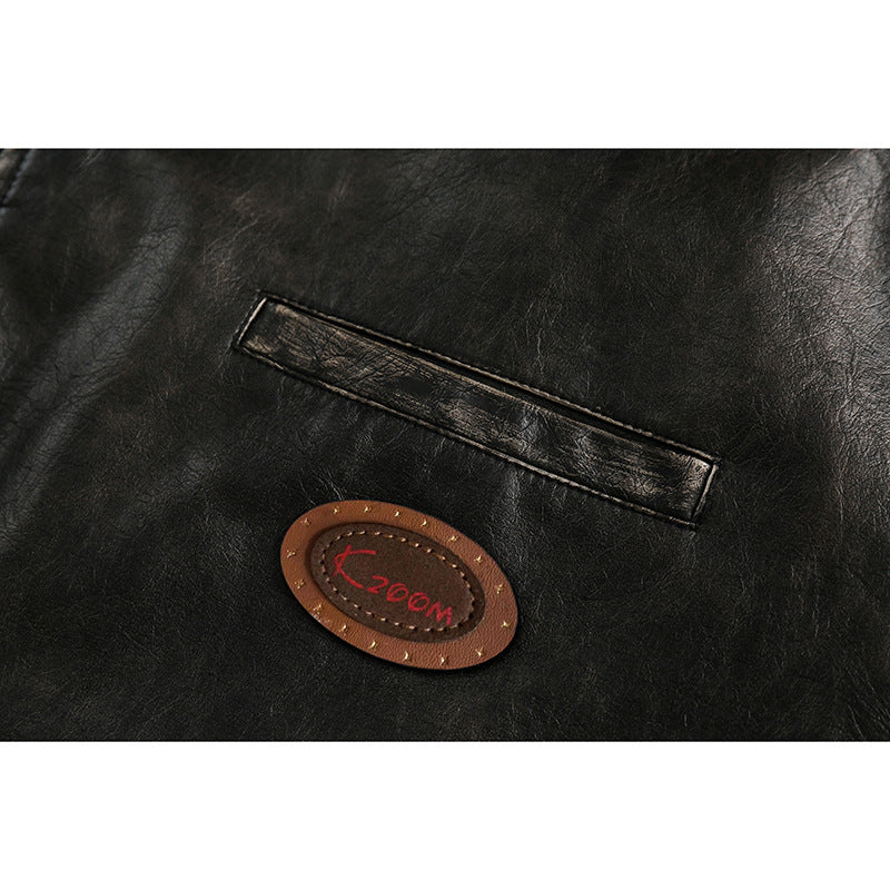 Men's Fashion Retro Distressed Pleated All-matching Jacket - ANIBEY