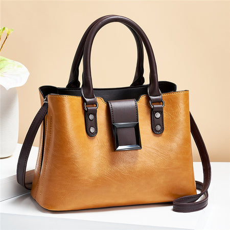 Women Shoulder Bag Big Buckle Handbags Work Daily Office Crossbody Bags - ANIBEY